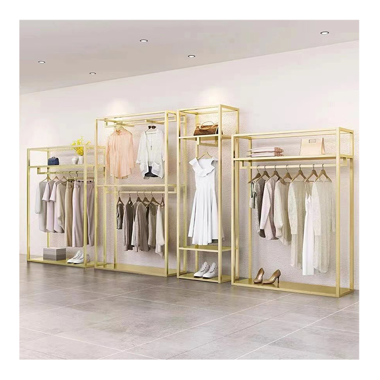 Modern Metal Clothing Display Rack High-End Women'S Clothing Store Display Rack Customization