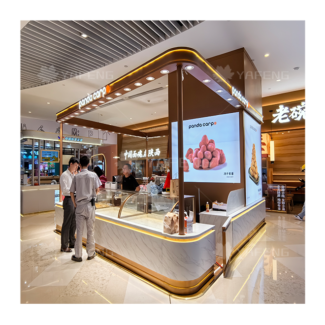 Fashion Modern High Quality Retail Food Display Showcase Ice Cream Glass Display Cabinet Commercial Furniture