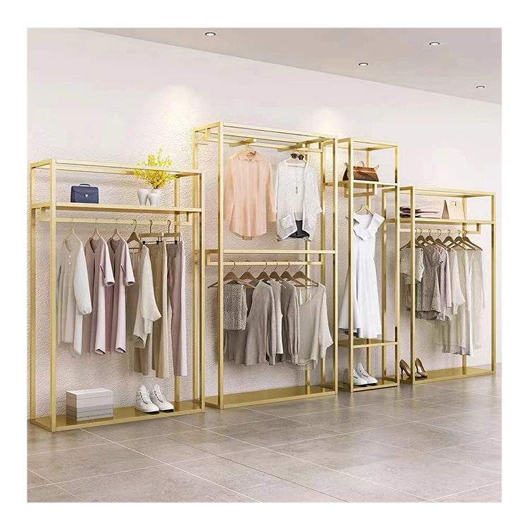 Modern Metal Clothing Display Rack High-End Women'S Clothing Store Display Rack Customization