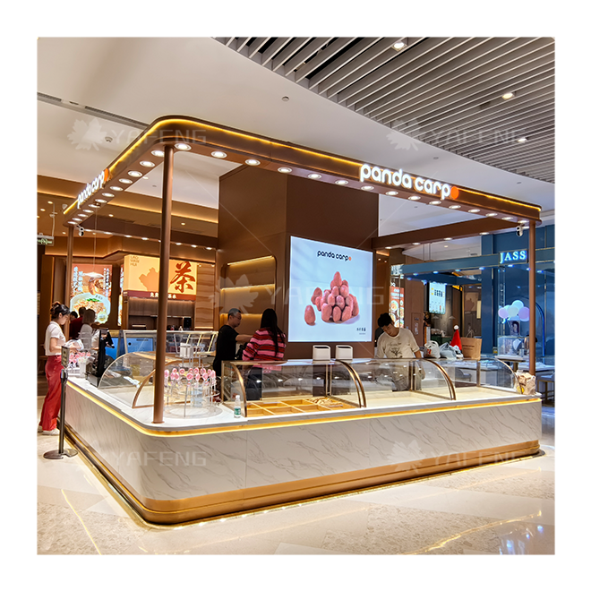 Fashion Modern High Quality Retail Food Display Showcase Ice Cream Glass Display Cabinet Commercial Furniture