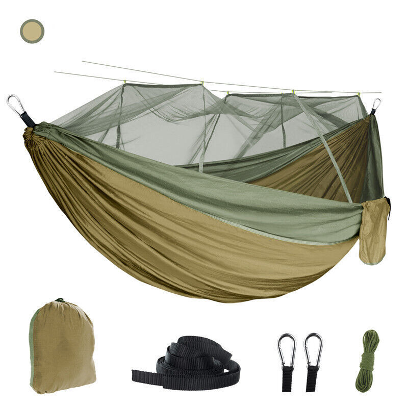 Portable camping hammocks and tent awnings Rain canopy mosquito nets Ultralight nylon double camping aerial tent