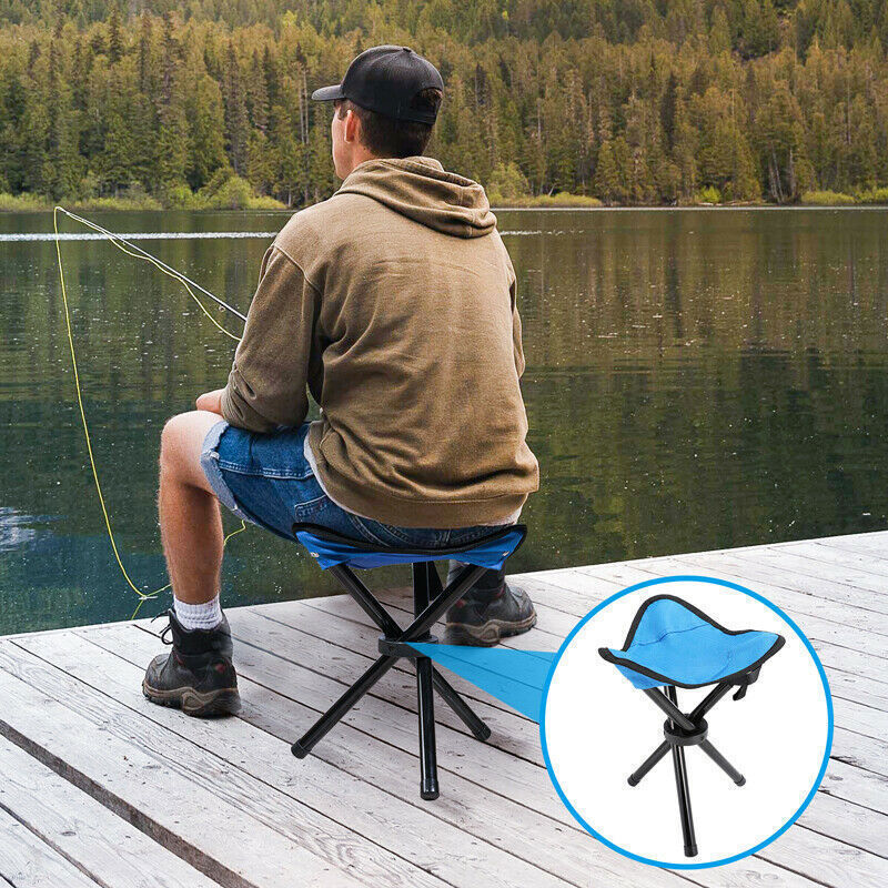 Portable folding stool Tripod chair Travel fishing camping folding seat folding low profile camp chair