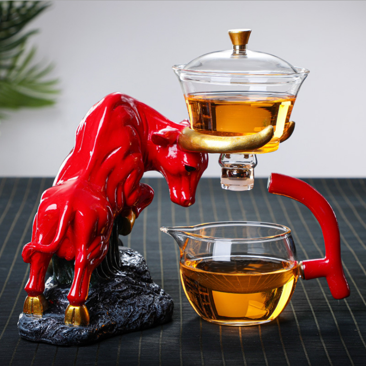 Chinese kongfu tea pot set heat water heater pot self-watering resistant glass tea pot with strainer