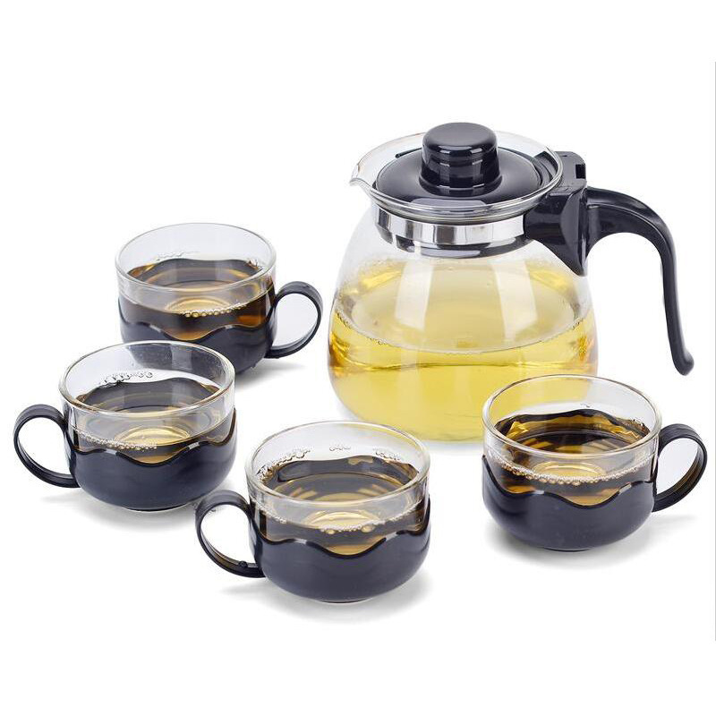 Multiple Heat Resistant Glass Teapot Coffee Pot With 304 Stainless Steel Infuser And Lid Infusion Glass Tea Pot Set