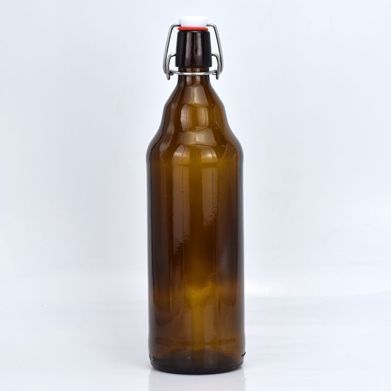 450ml 1000ml Amber empty airtight swing top lid beer glass bottle