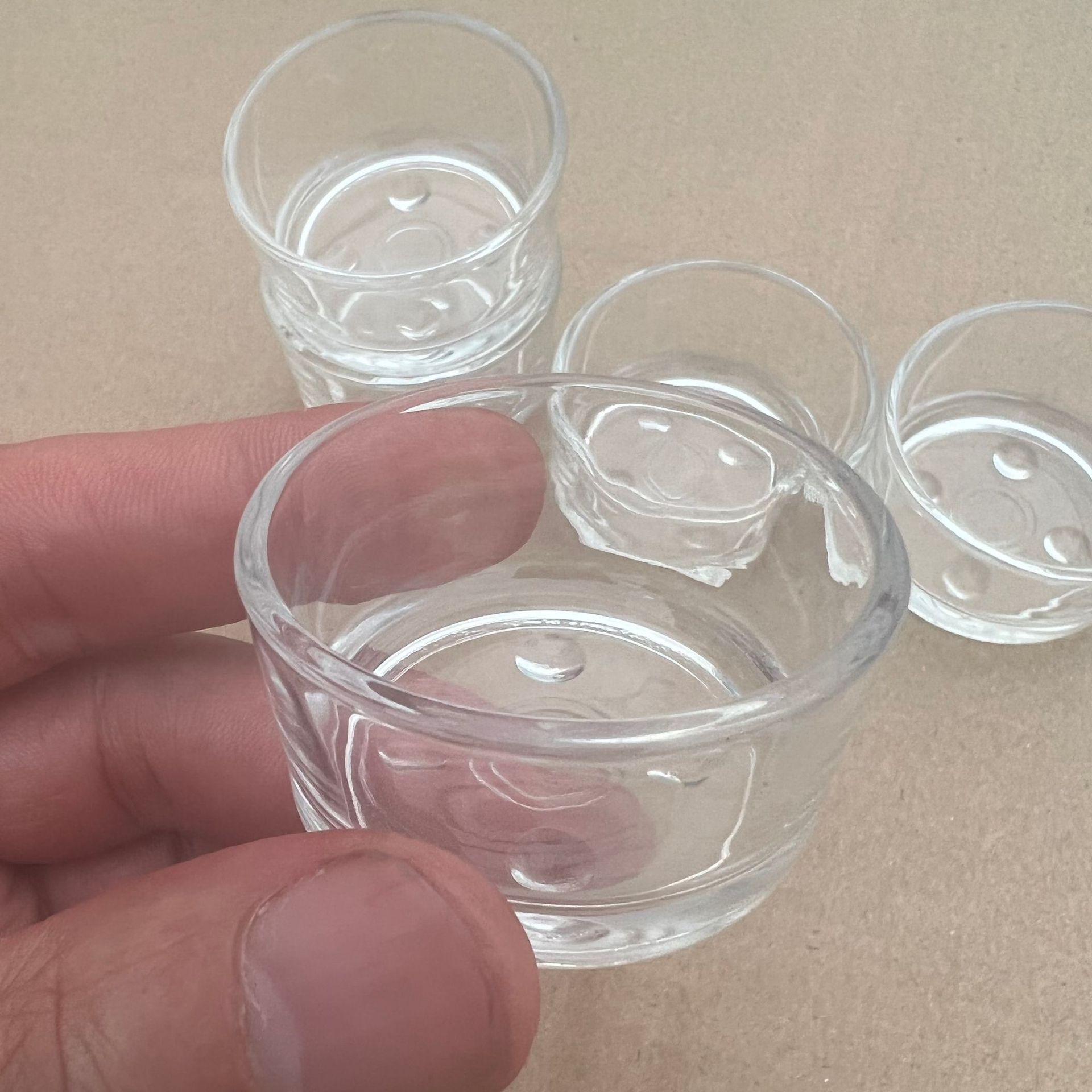 Reusable Clear Tealight Candle Holder Set of 10pcs for wedding party decorations