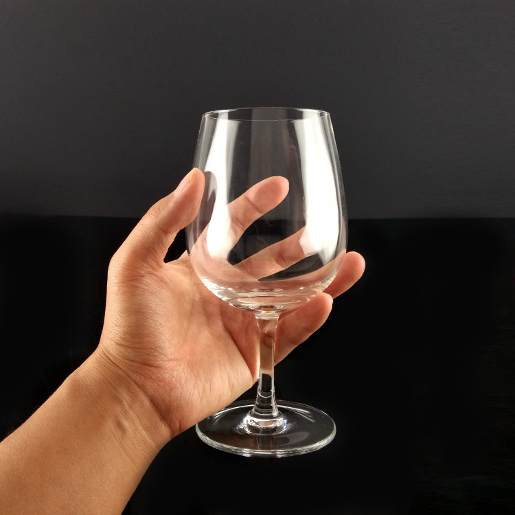 Wholesale Clear 300ml Lead-free Thick Short  Wine Glass Goblet with thick stem