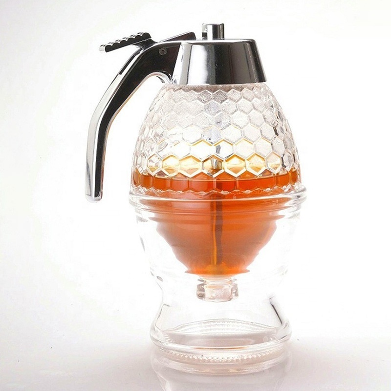 Hot selling  Honey Dispenser best price bee honey dispenser/ Baking Syrup Honey Dispenser with storage stand