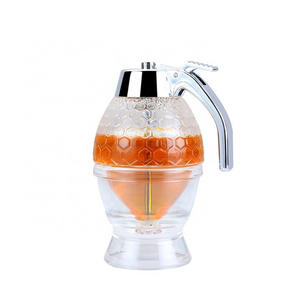 Hot selling  Honey Dispenser best price bee honey dispenser/ Baking Syrup Honey Dispenser with storage stand