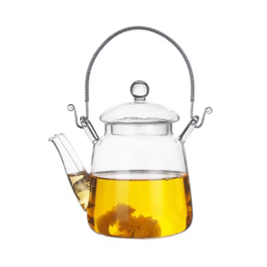 Beautiful Glass kettles and teapots coffee and tea pot tea pots in bulk with iron hanging  girder