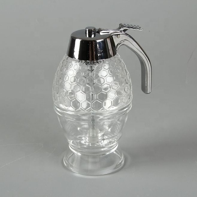 200ML Drip Honey And Syrup Dispenser Portable Juice Bee Storage Pot Drip jar acrylic honey dispenser