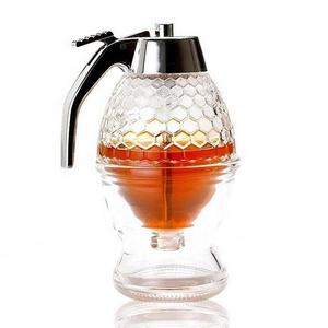 200ML Drip Honey And Syrup Dispenser Portable Juice Bee Storage Pot Drip jar acrylic honey dispenser