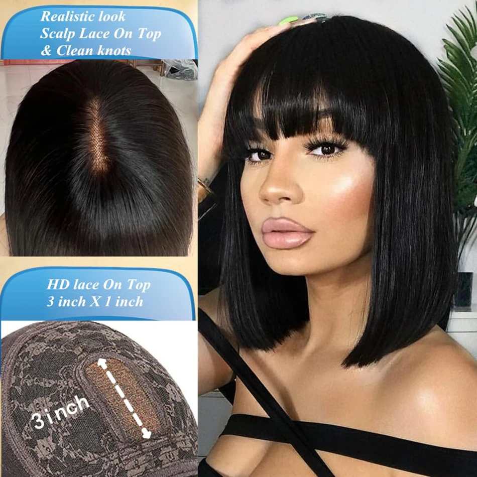 Factory Cheap 3x1 Short Double Drawn Vietnamese Raw Hair Lace Front Wigs Vietnam Hair Bone Straight Bob Wigs for Black Women