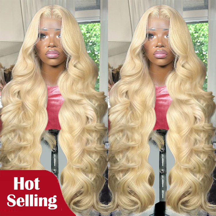 613 Blonde Hd Full Lace Wigs Raw Virgin Human Hair Pre Plucked Body Wave Indian Hair Wigs 13x4 13x6 Hd Human Hair Lace Front Wig