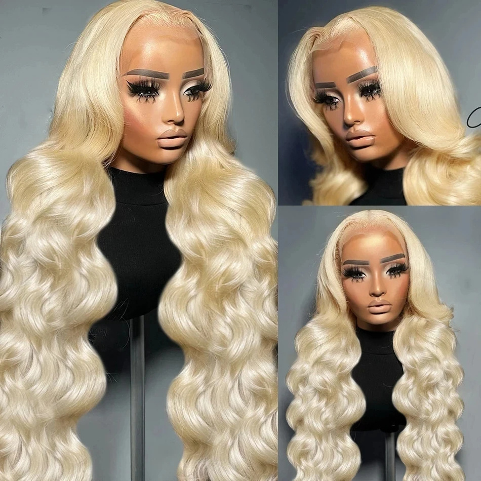 613 Blonde Hd Full Lace Wigs Raw Virgin Human Hair Pre Plucked Body Wave Indian Hair Wigs 13x4 13x6 Hd Human Hair Lace Front Wig