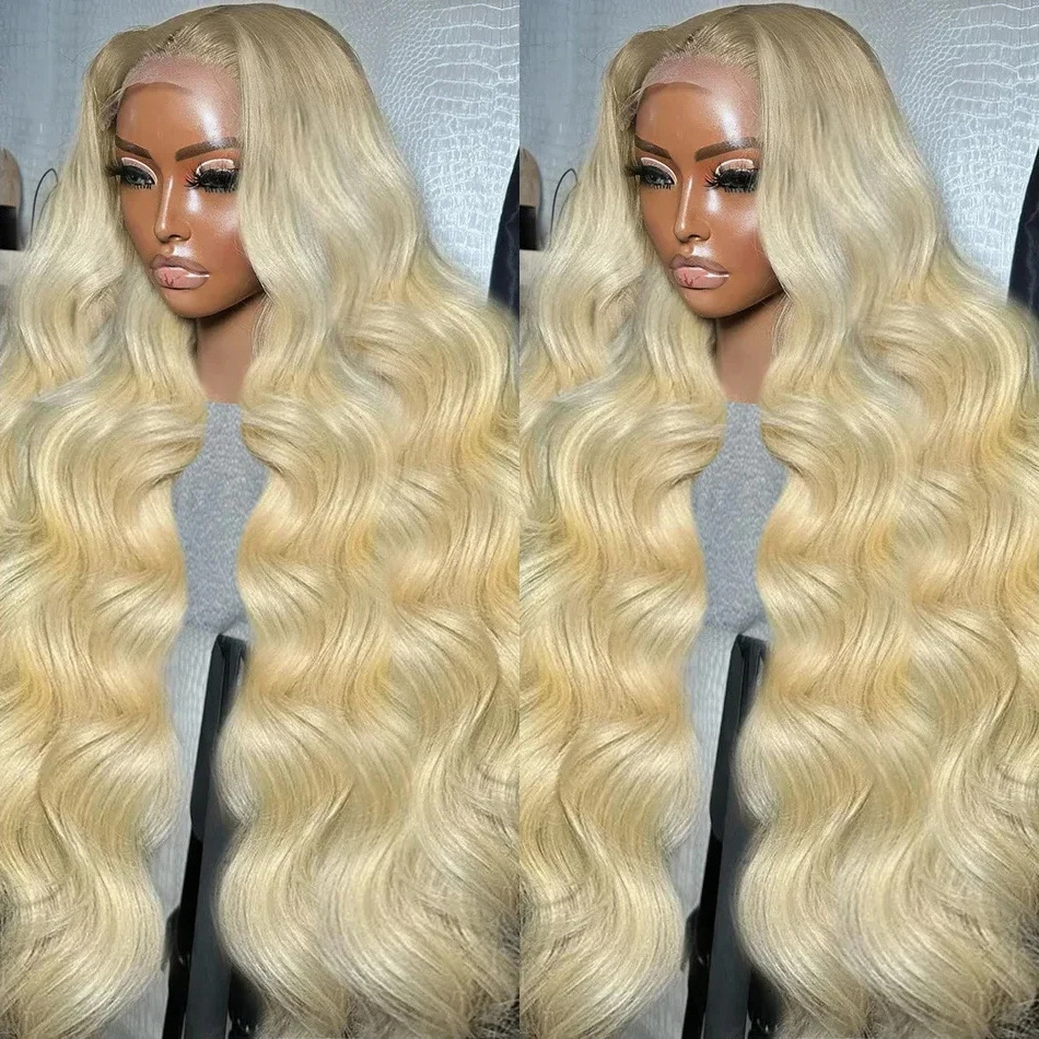 613 Blonde Hd Full Lace Wigs Raw Virgin Human Hair Pre Plucked Body Wave Indian Hair Wigs 13x4 13x6 Hd Human Hair Lace Front Wig