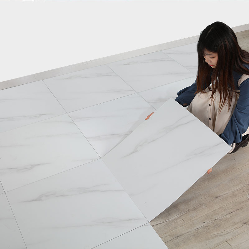 Kitchen Design Flooring Marble Floor Tile Decal Block Adhesive Anti Slip Anti Abrasion Waterproof SPC Vinyl Flooring