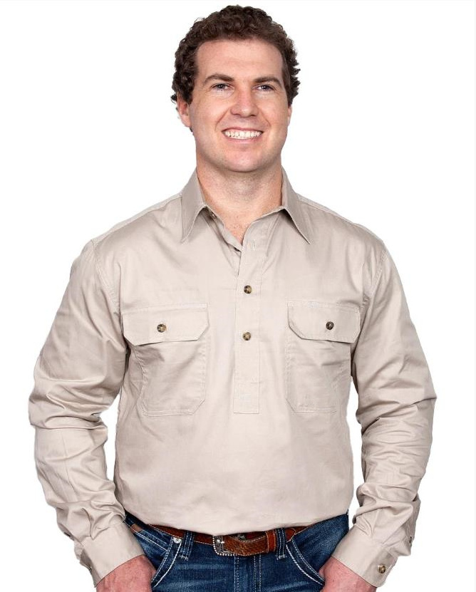 Customization Breathable Plus Size Farmers Double Pockets Shirts Cotton Up Custom Button Down Shirt Men Workshirt