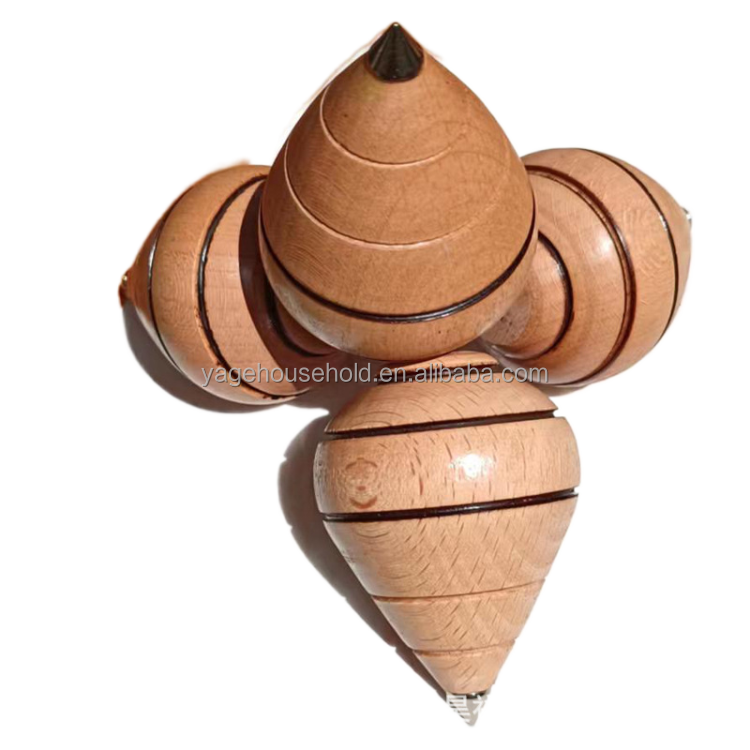 Beech wood children's rotating spinning top Children's toys Wooden crafts Children's wooden gyroscope toys