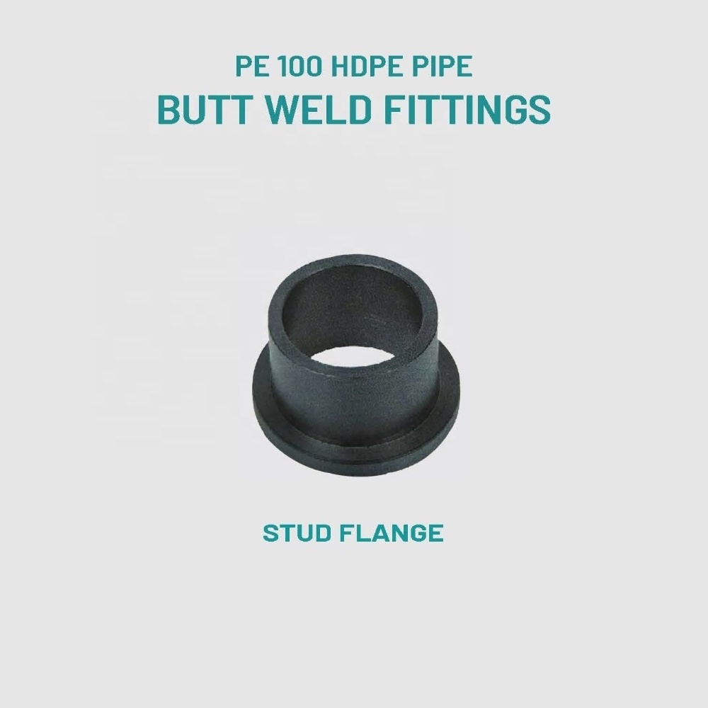 YAGENE HDPE water pipe fittings Butt Fusion Pipe Fittings  stub end adapter flange equal tee cross reducing 4way