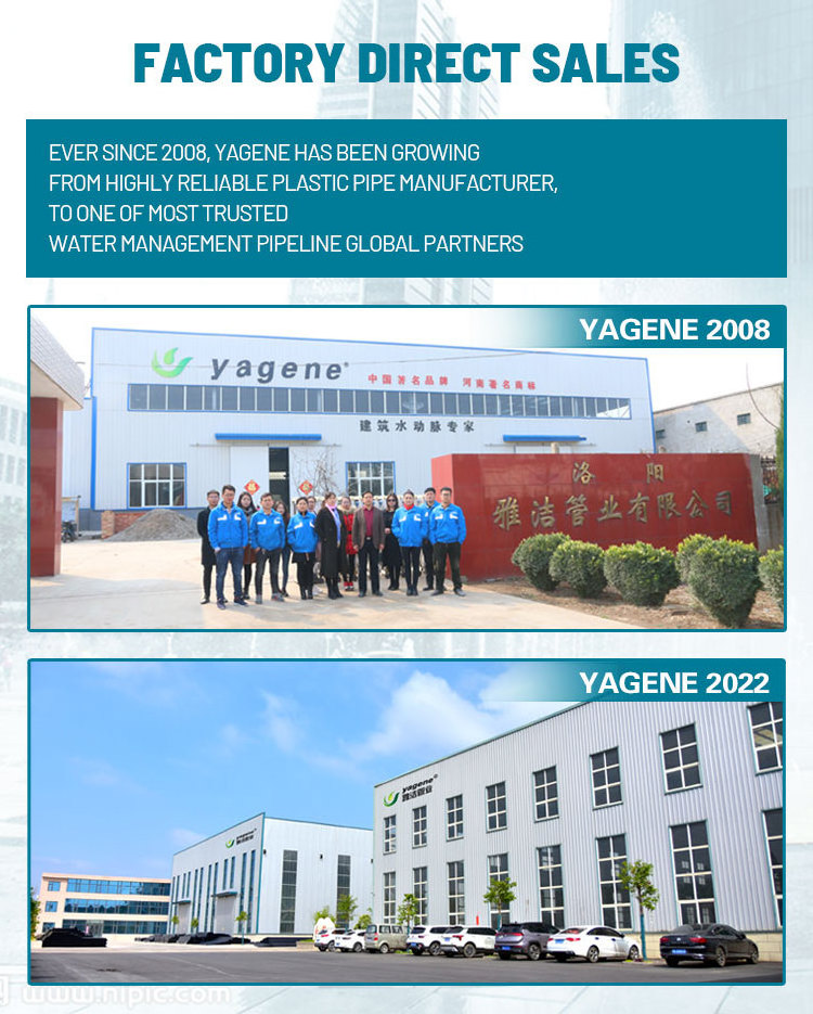 YAGENE PE100 high density polyethylene pipe HDPE pipe DN20mm DN32mm hdpe water pipe