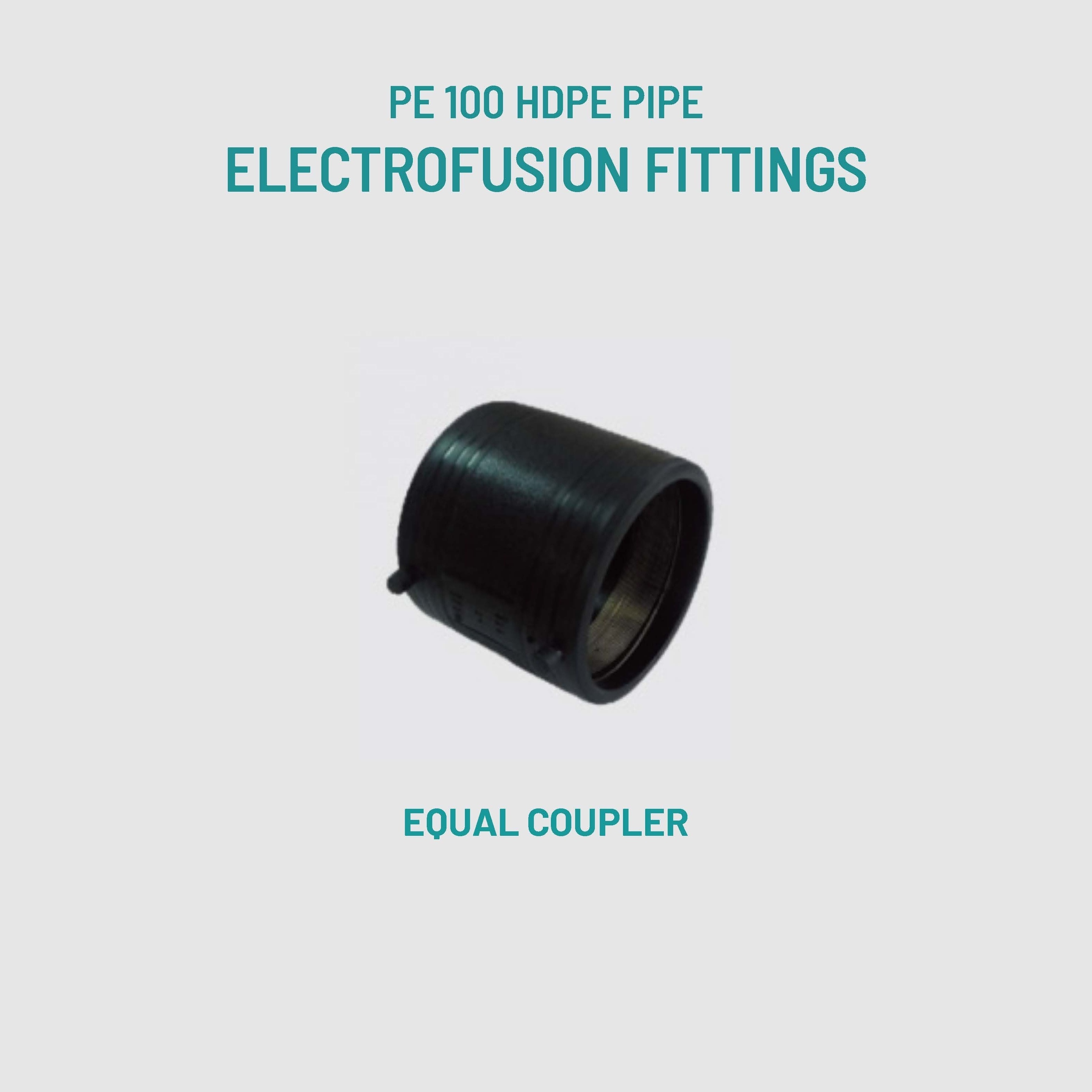 YAGENE HDPE water pipe fittings Equal Coupler Hdpe Couplers Electrofusion Coupling Pe100 tee elbow threaded