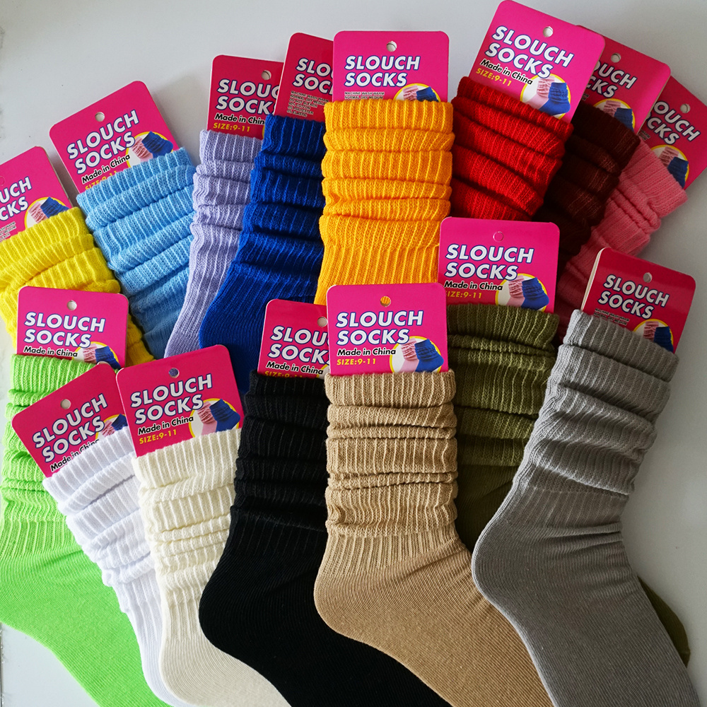 Slouch Cotton Socks For Women Slouch Socks Scrunchie Socks