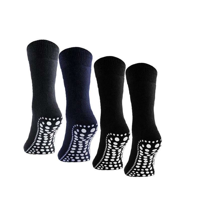 Anti slip indoor gripsocks adult indoor sock with rubber silicone sole non slip skid socks wholesale