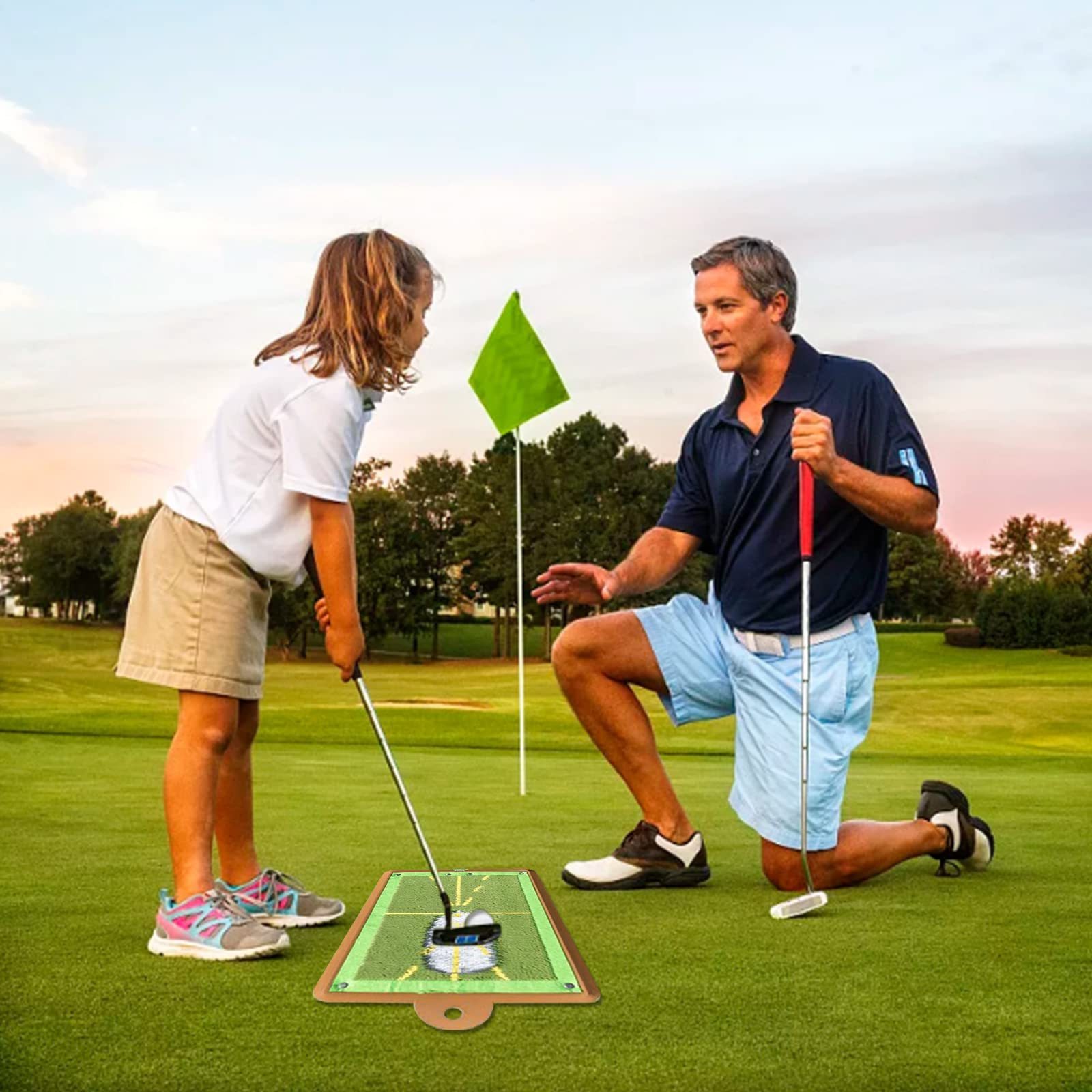 Golf Practice trajectory Display Anti-slip Hitting Mat Manufacturer Mini Golf Rubber Mat golf swing trainer training mat