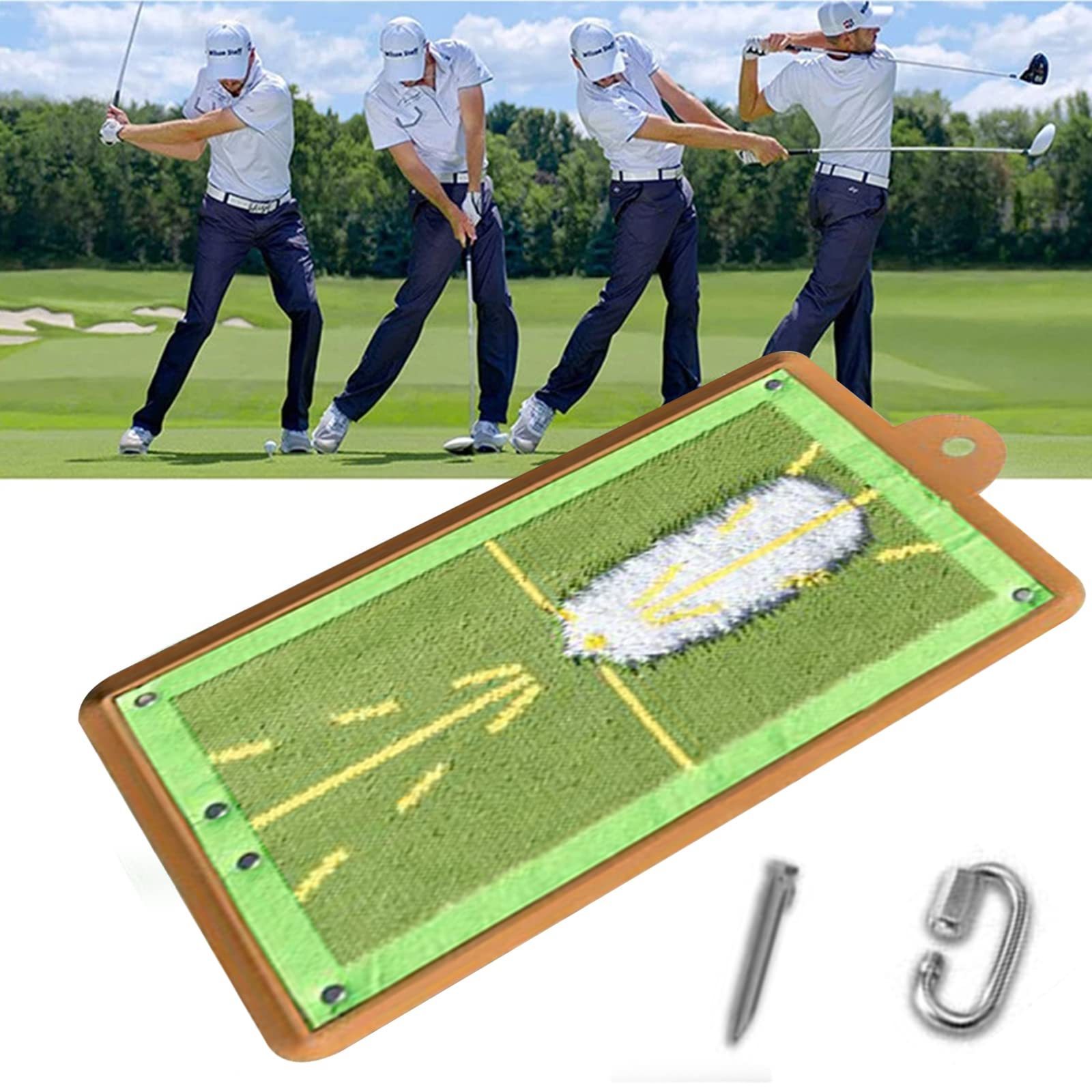 Golf Training Aid for Swing Correction Divot Board Golf Swing Trainer Instant Feedback Outdoor Indoor Golf Practice Mats