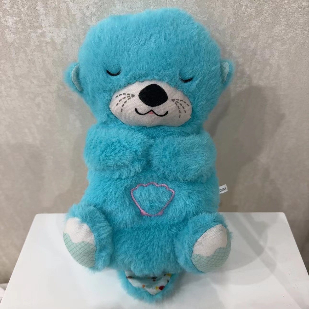 2024 Hangable Music Lights & Rhythmic Portable plush sleep soother and Snuggle Otter Sleep Buddy Sound Machine Breathing Otter