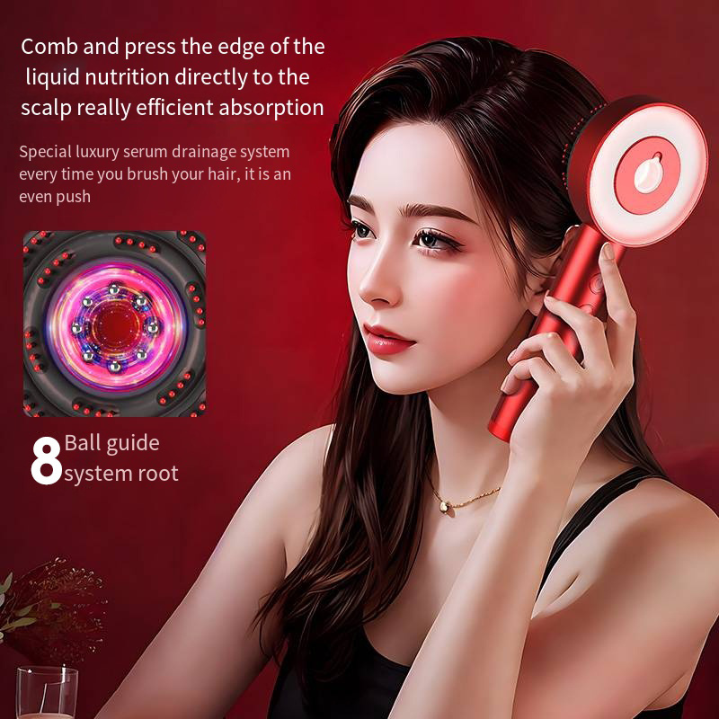 Waterproof Portable Shiatsu Hair Scalp Deep Massage red light Cordless Electric Scalp Massaging Brush for Head