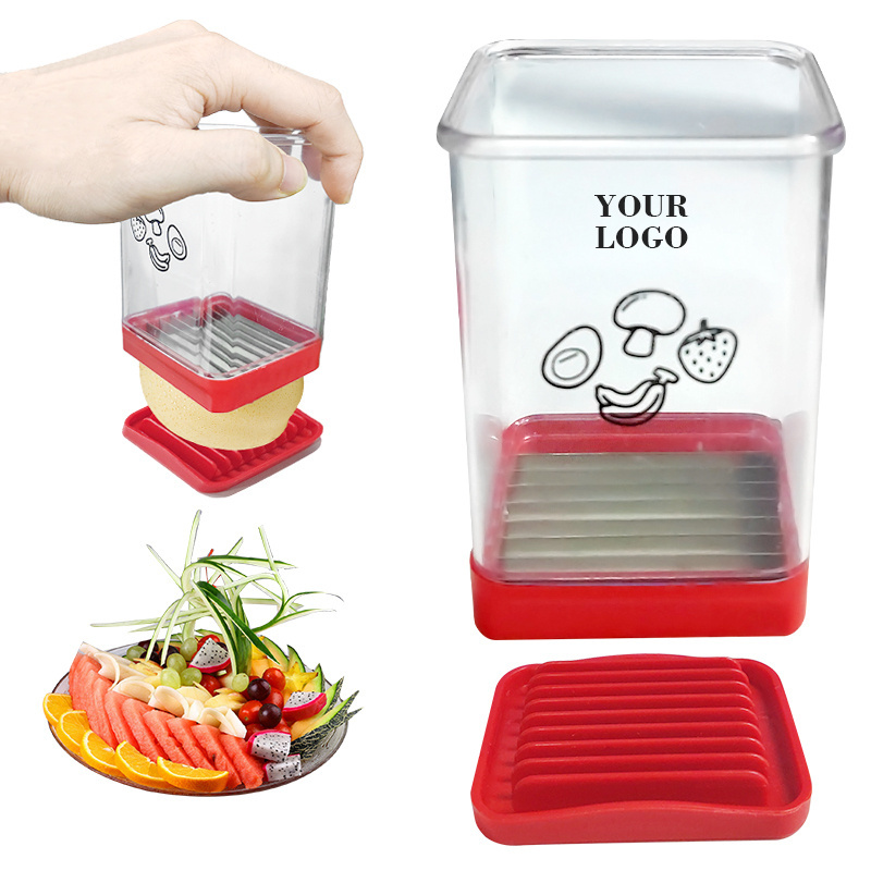 2024 New Fruit Slicer Cup and Vegetable Speed Slicer with Push Plate Egg Slicer Banana Strawberry Cutter Slicing Tool