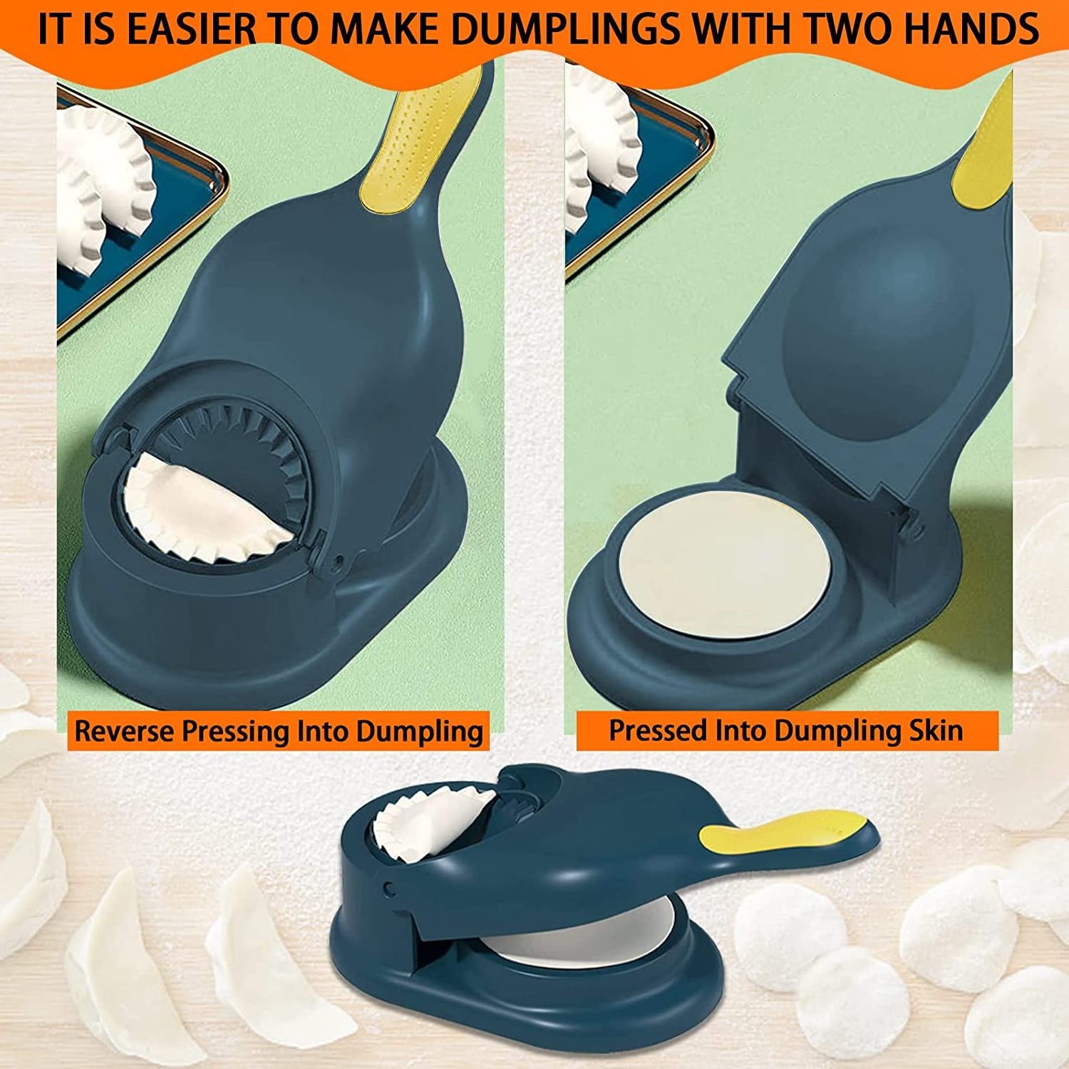 wholesale mini plastic Empanada Press diy 2-in-1 manual dumpling wrapper mold Dough Pastry Fancy Dumpling Maker