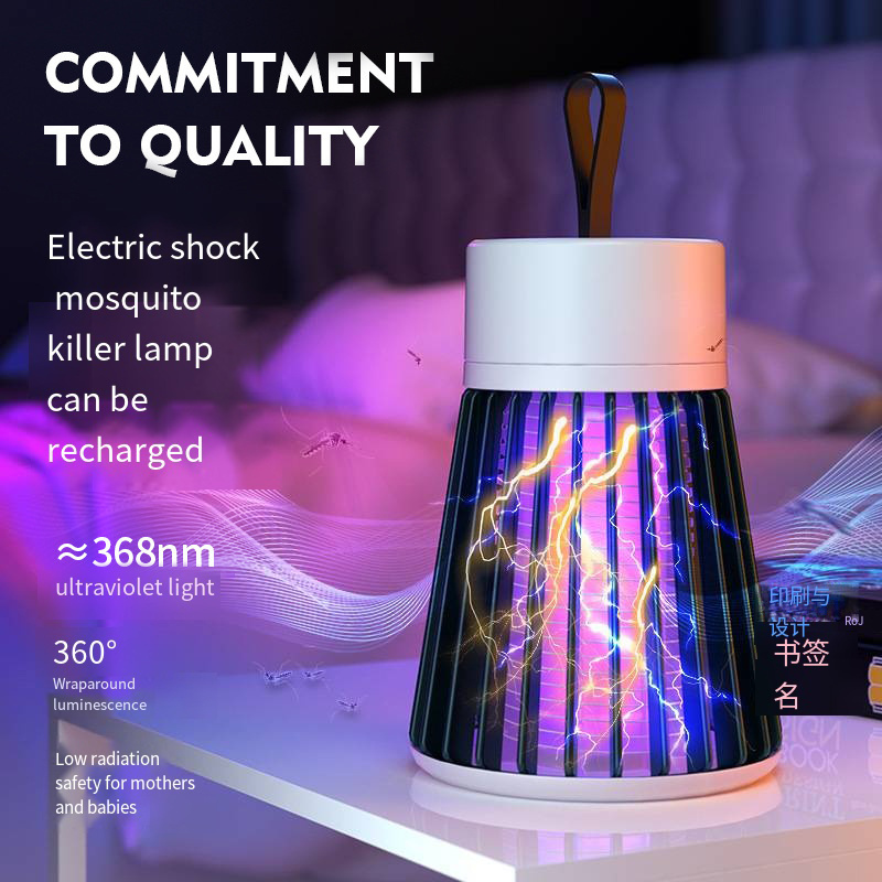 2024 New Bug Zapper USB Portable Cordless Mozz Guard Charing and Low Noise Mosquito Zapper for Indoor, Home Garden