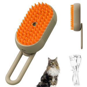 New 3-In-1 Steamy Pet Cat Brush Cleaner Vapor Kids' Toy Animal unisex cat grooming brush with steam Hair Brush for Cats