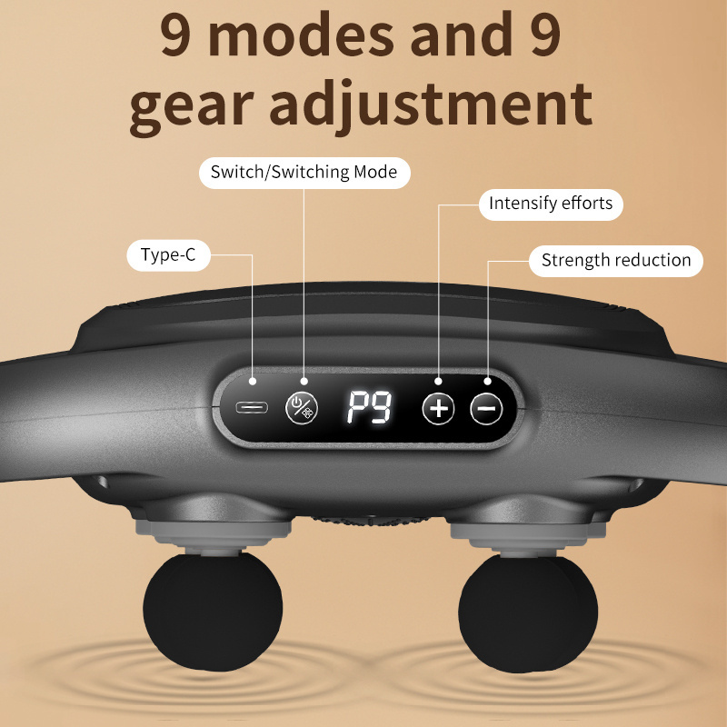 rechargeable body massager vibration Handheld 6 Massage Heads Deep Tissue Percussion Electric Muscle Massager