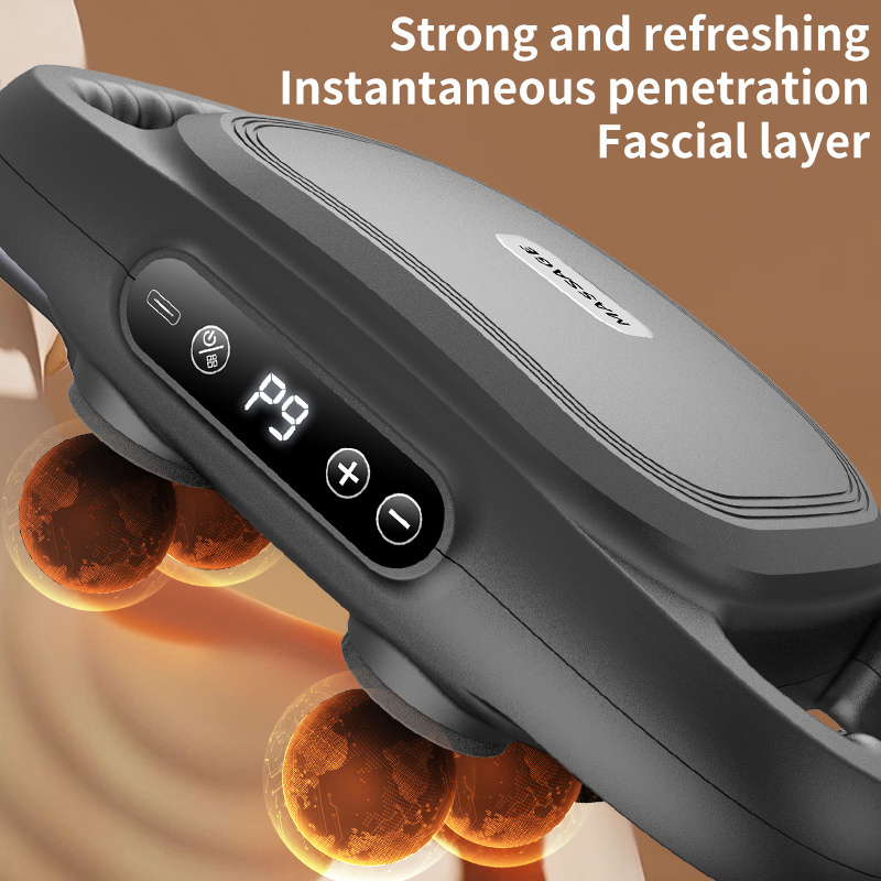 rechargeable body massager vibration Handheld 6 Massage Heads Deep Tissue Percussion Electric Muscle Massager