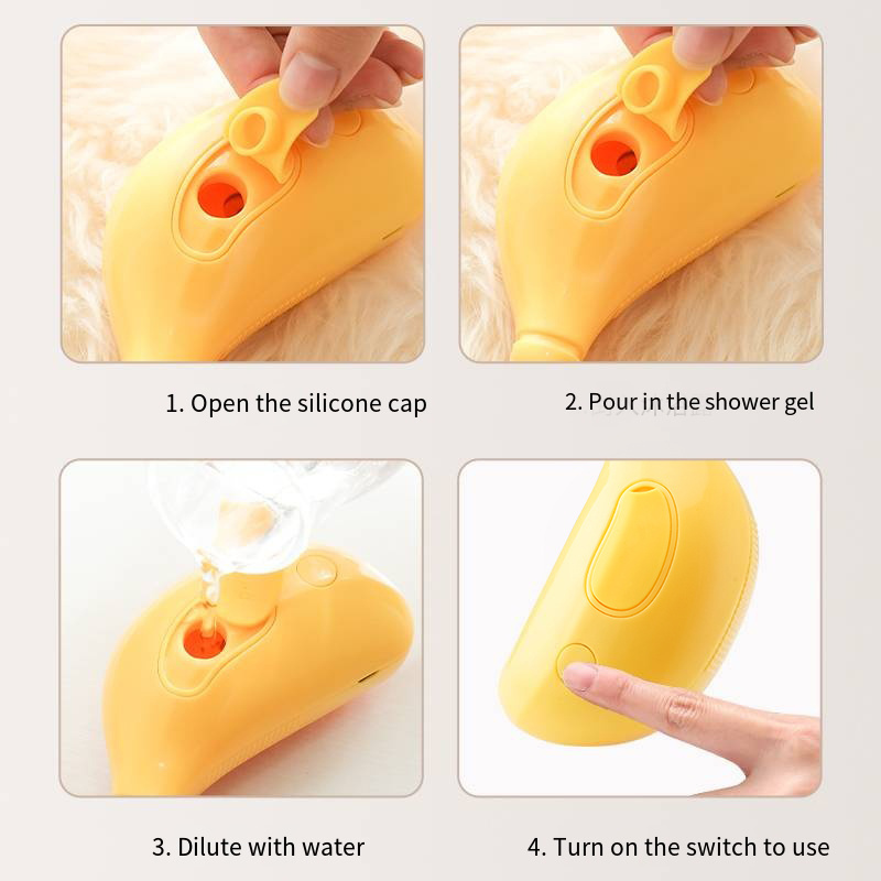 banana design pet grooming comb electric self-cleaning hair removal slicker brush cheap 3 in1 steam cat brush for dogs and cats