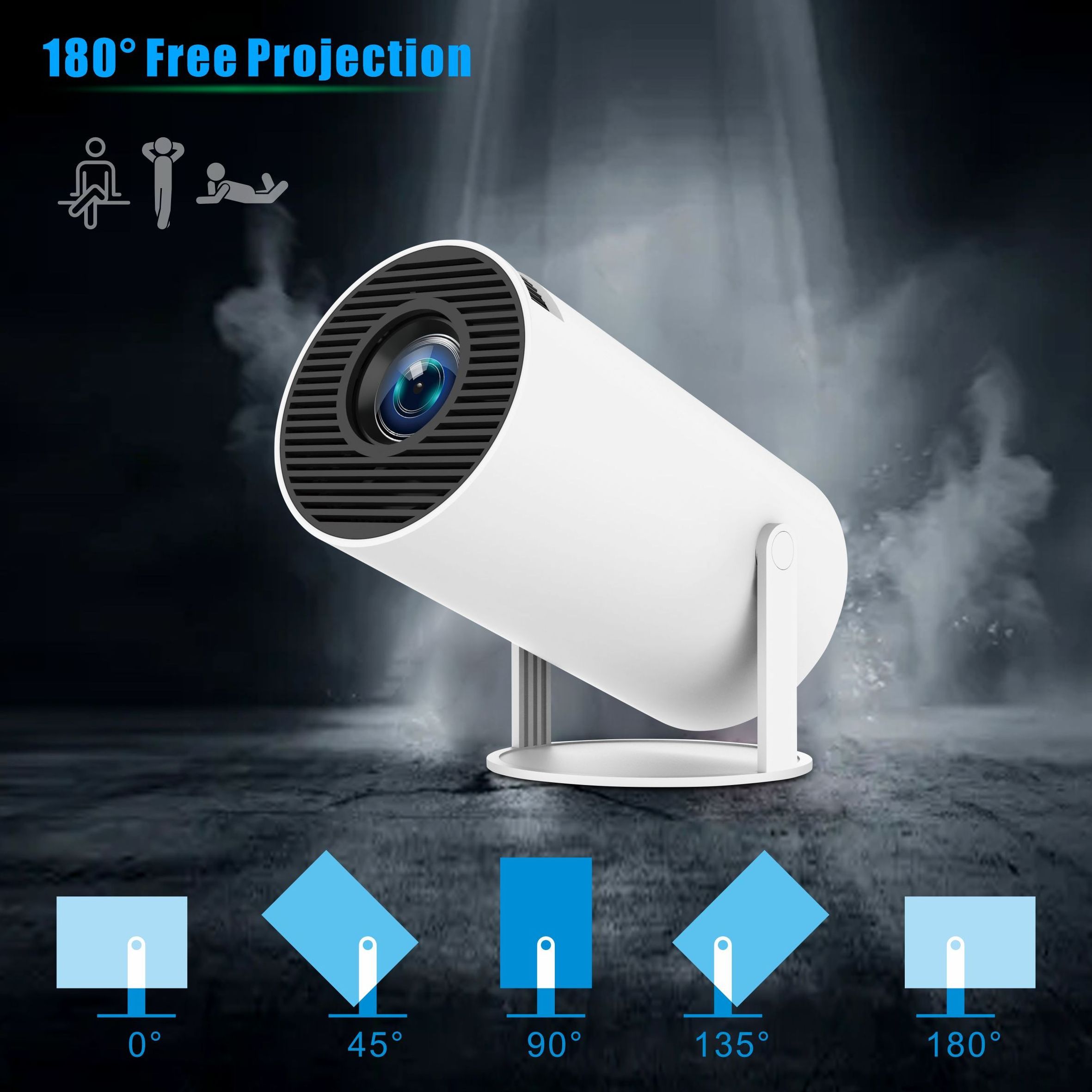 hy300 pro mini projector home hd led Projetor 4K Android 11 HY300 Dual Wifi6 BT5.0 1080P Outdoor portable Projetor