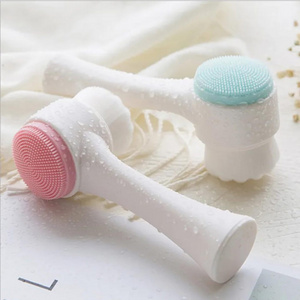 Double-sided Facial Cleansing Brush Silicone Face Skin Care Tool Facial Massage Cleanser Brush Makeup Remover Brush Beauty Tools