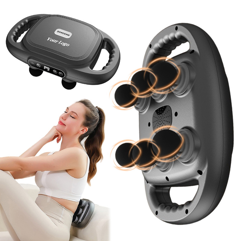 rechargeable body massager vibration Handheld 6 Massage Heads Deep Tissue Percussion Electric Muscle Massager