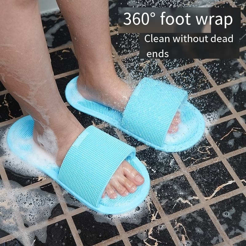 Non-Slip Suction Cups Feet Cleaner Washer Brush Personal Exfoliating Foot Massage and Cleaning Silicone Shower Foot Scrubber