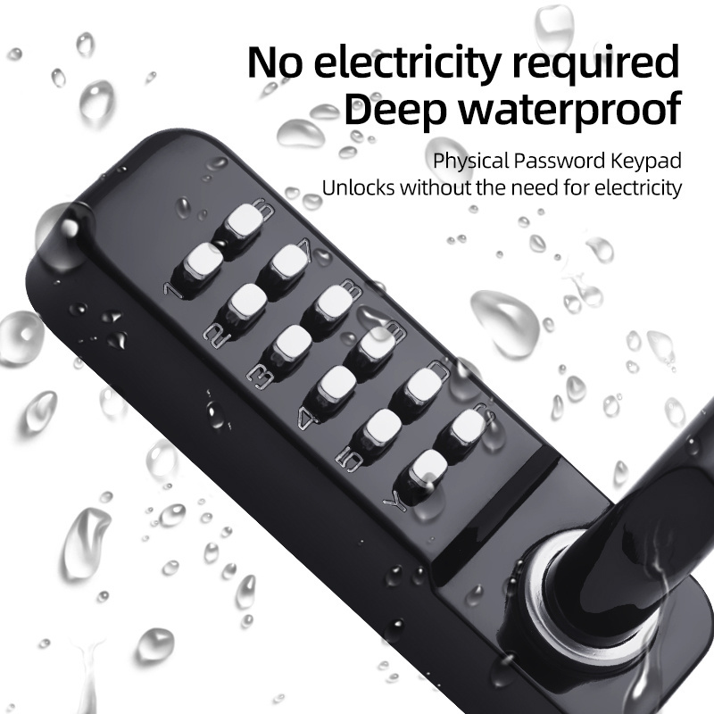 Double Sided Password No Power Supply Outdoor Iron Courtyard Fence Door ...