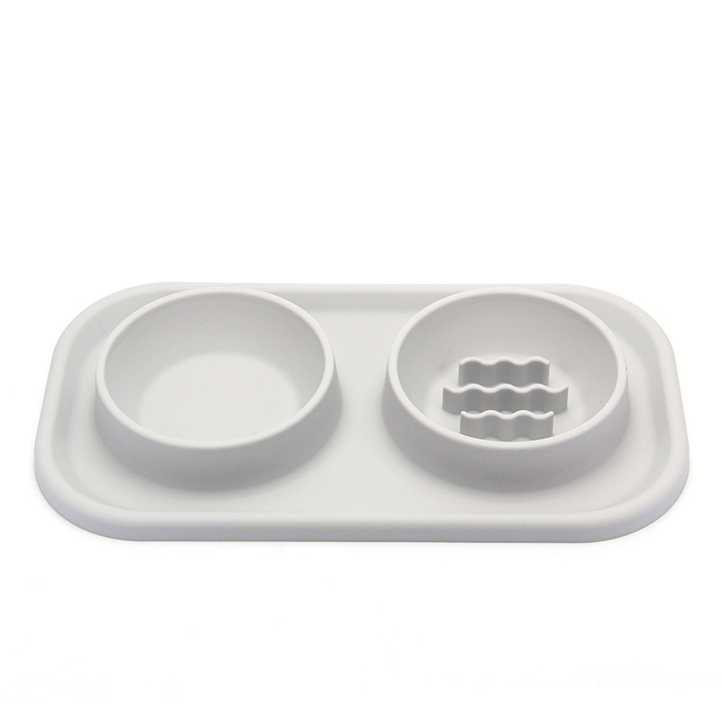 Wholesale Stainless Steel Pet Bowl Slow Feeding Dog Food Bowl with Non-Skid Silicone Mat