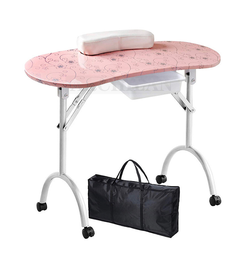 OEM Beauty Nail Table Multi-purpose Folding Manicure Table For Salon