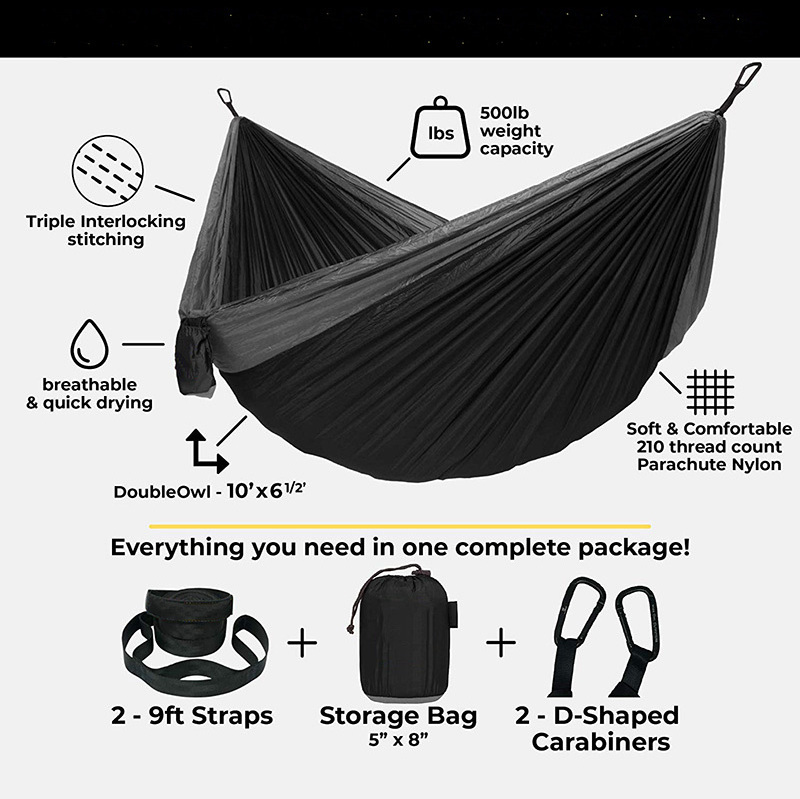 Durable 210T nylon outdoor hammock portable hammock by Yaheng