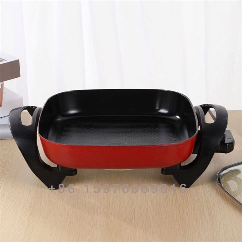 hot sale chinese classic square shape high temperature non stick mini hot pot electric