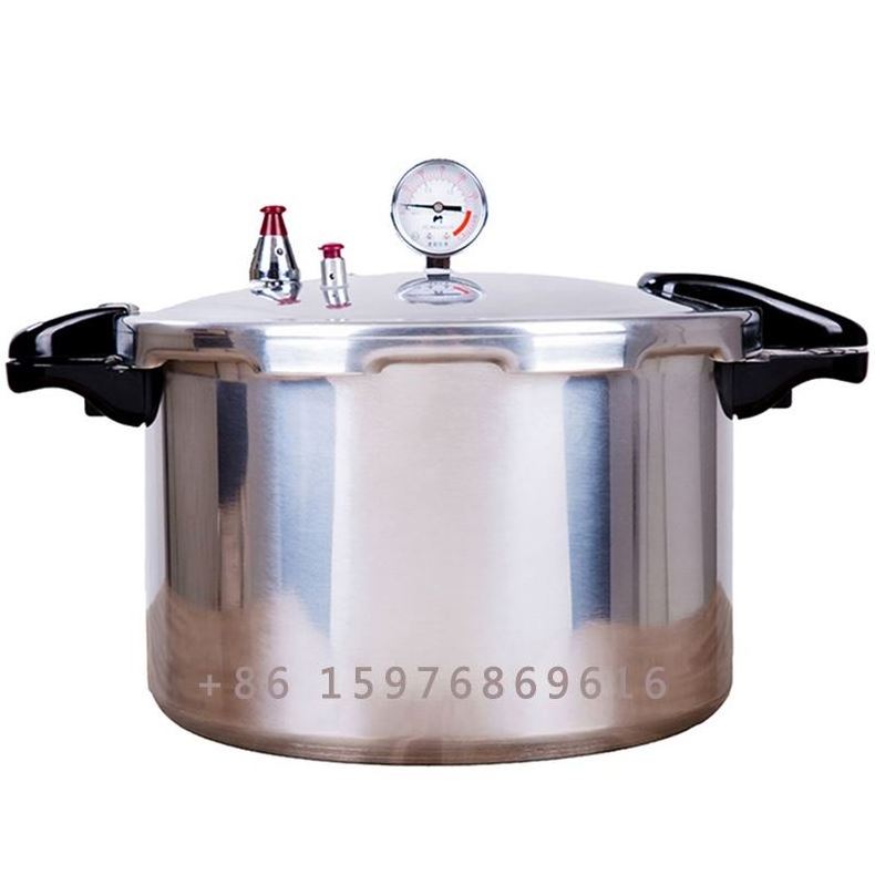 Large Capacity 22L Commercial Explosion-Proof With Pressure Gauge Aluminium Alloy Pressure Cooker