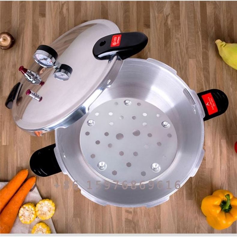 Large Capacity 22L Commercial Explosion-Proof With Pressure Gauge Aluminium Alloy Pressure Cooker